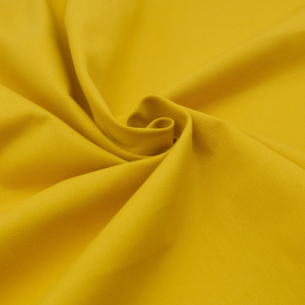 High waist feminine hostess apron in yellow by Pretty Made - Fabric cotton detail