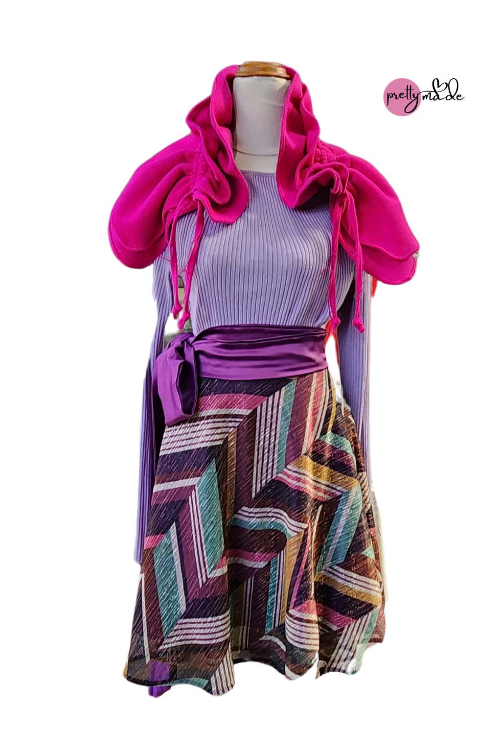 Disco Geometric wrap skirt