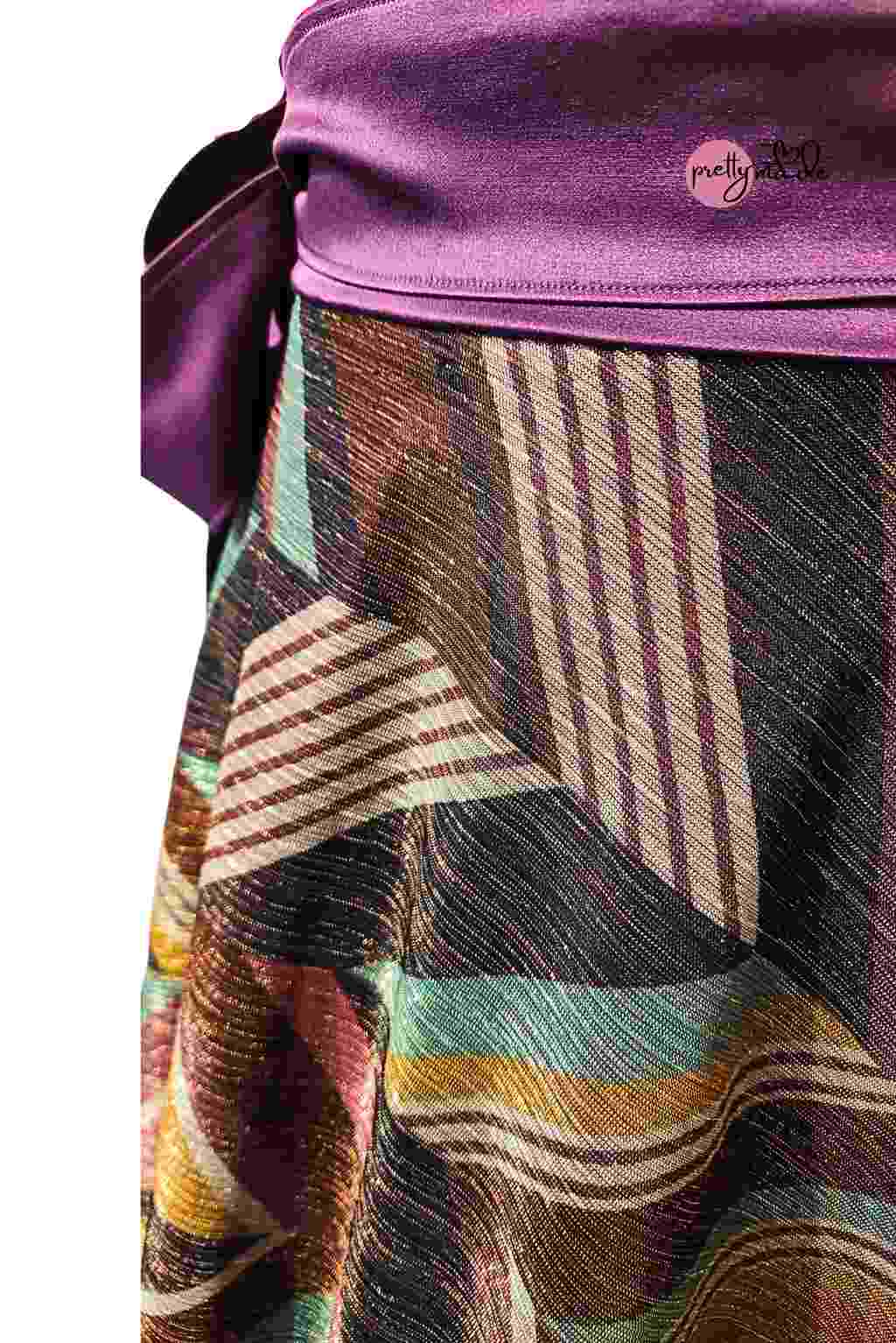 Disco Geometric wrap skirt