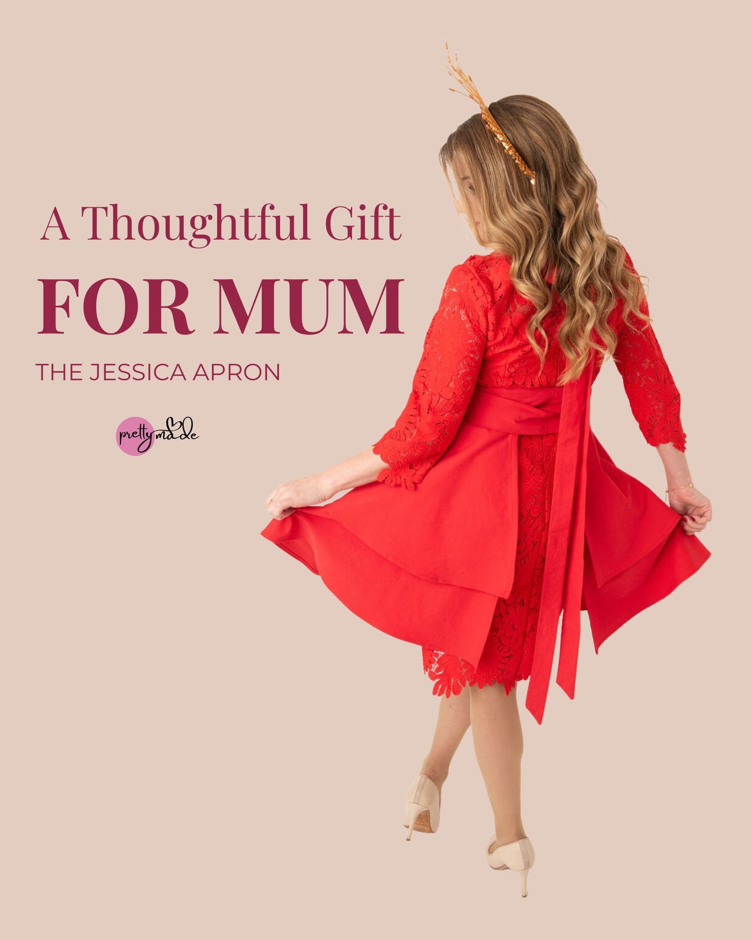 Mother’s Day gift idea apron for mum Melbourne Pretty Made Jessica apron