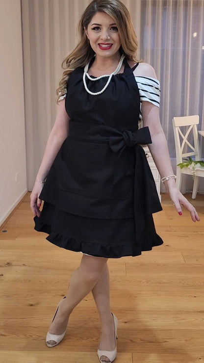 The Charlotte Black Apron