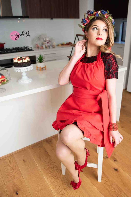 The Charlotte Red Apron